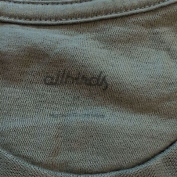 NWT Allbirds Cotton Long Sleeve Tee Hazy Cargo Green Size M - Picture 3 of 10